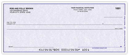 Purple Laser Check on Top - Business Checks | SuperValue Checks