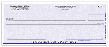 Purple Laser Check on Top - Business Checks | SuperValue Checks