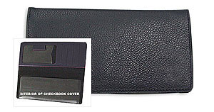 Black Leather Checkbook Cover