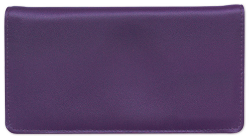 Violet Leather Checkbook Cover