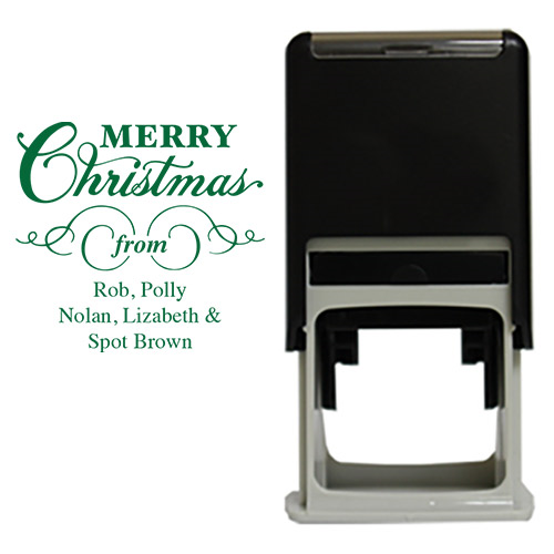 Merry Christmas Square Stamp