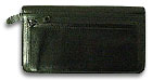 Black Leather Zippered Checkbook Cover