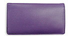 Violet Leather Checkbook Cover
