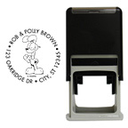 Odie with Tongue Round Stamp