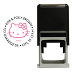 Retro Hello Kitty® Round Stamp - Black/Pink