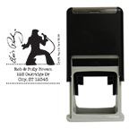 Elvis™ Silhouette Square Stamp