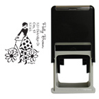Bicycle Girl Square Stamp